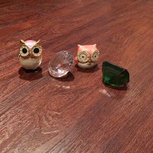 Assorted Owl and Jewel Decor